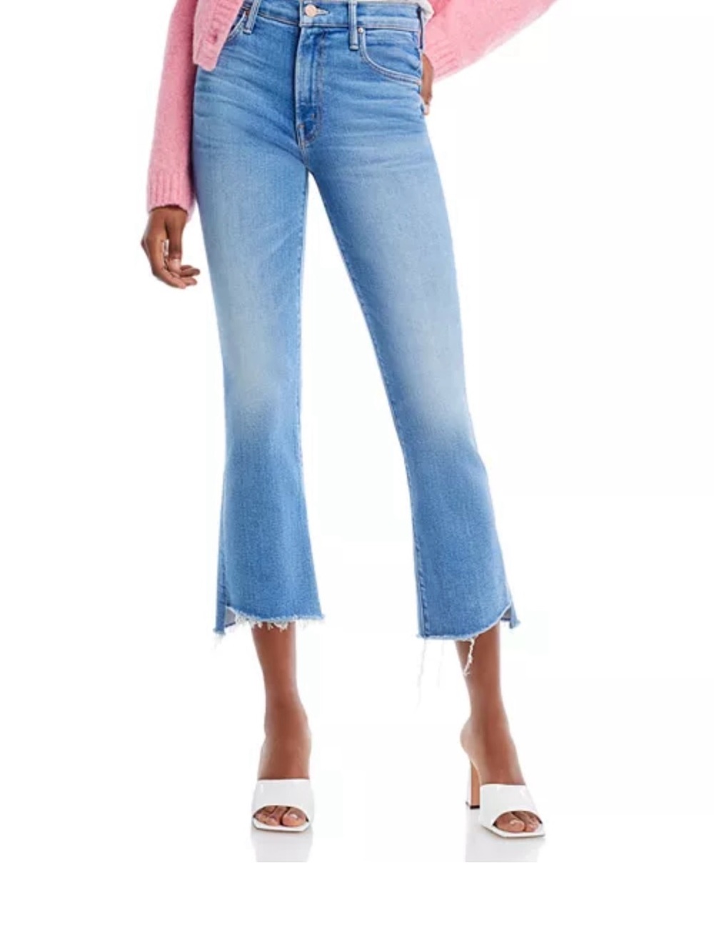 MOTHER The Insider Crop Step Fray Jeans Size 26